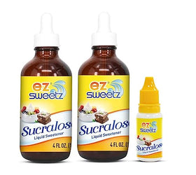 EZ-Sweetz 4oz glass bottle ready for zero-calorie sweetness in coffee.