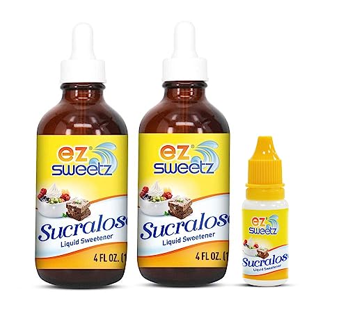 EZ-Sweetz 4oz glass bottle ready for zero-calorie sweetness in coffee.