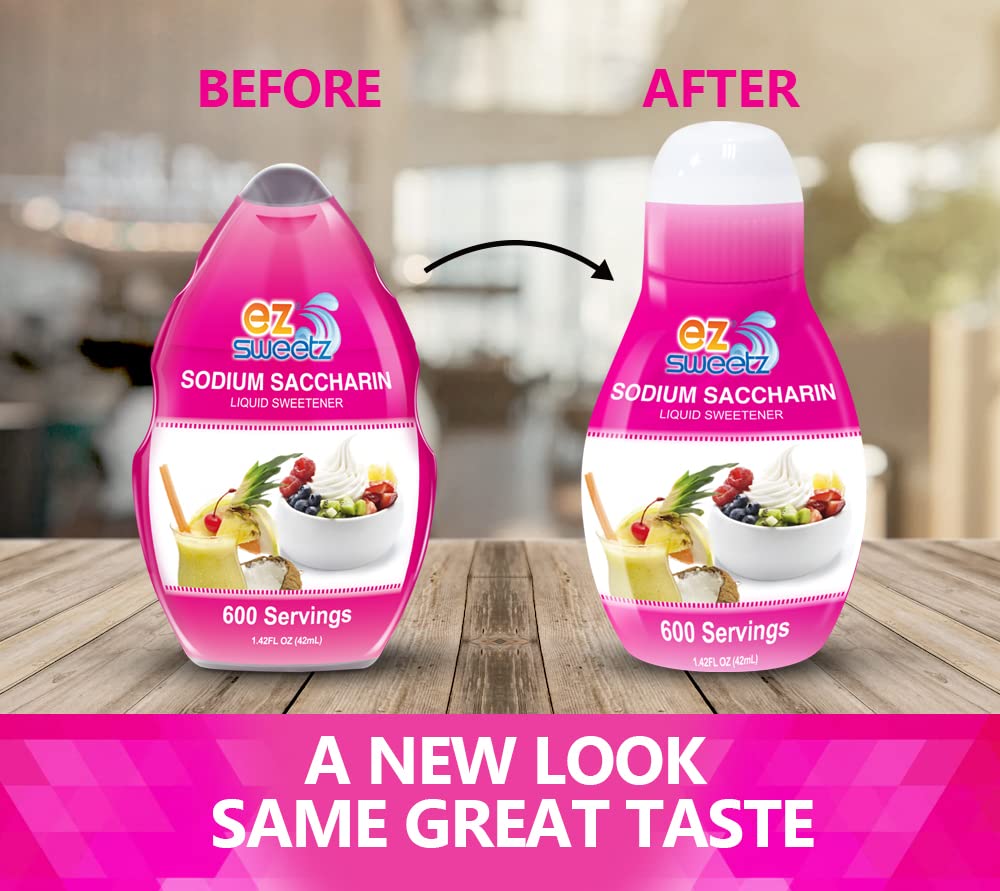 EZ-Sweetz bottle label detail highlights zero calories and sugar-free sweetness