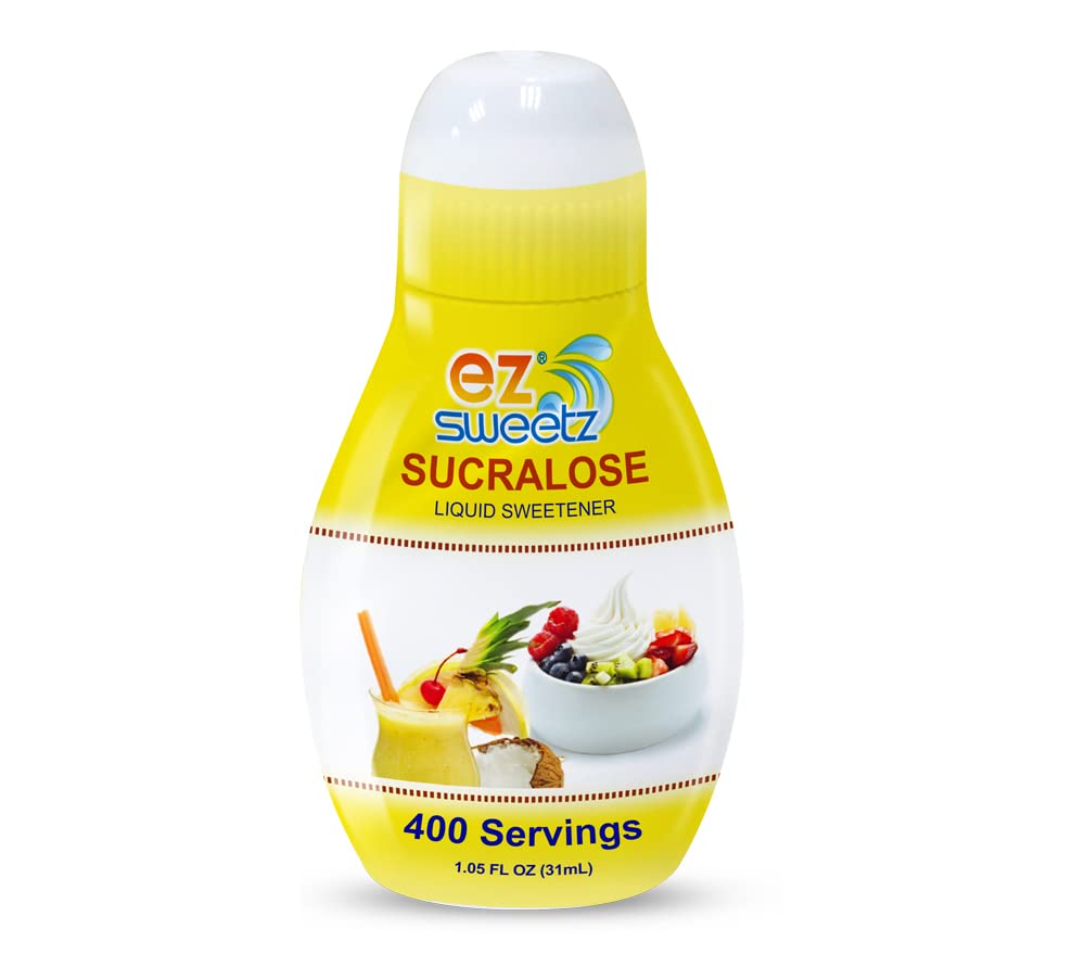 EZ-Sweetz liquid sweetener bottle front view for quick sugar-free sweetness in coffee