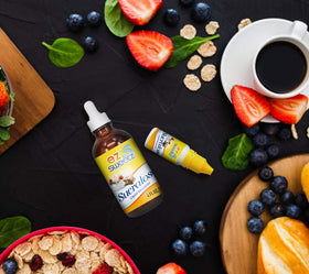 EZ-Sweetz travel-size bottle ideal for on-the-go sweetening.