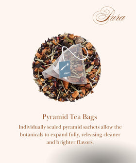 EZR LEAF Mint Chamomile tea cup highlighting caffeine-free calm