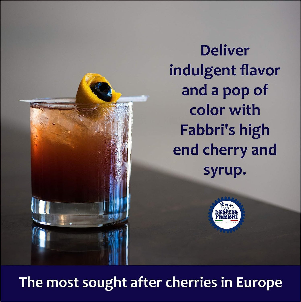 Fabbri Amarena cherries close-up showing glossy syrup and rich color