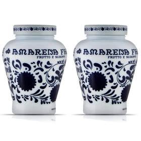 Fabbri Amarena cherries jar front view, ideal for gourmet garnish in cocktails and desserts.