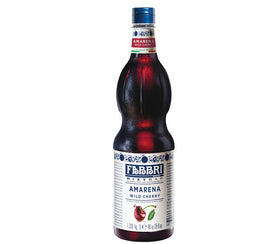 Fabbri Amarena Cherry syrup bottle with flip cap for easy flavoring
