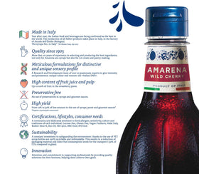 Fabbri Amarena Cherry syrup on coffee or latte for rich aroma