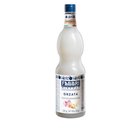Fabbri Orgeat bottle with flip cap, easy drizzle for lattes and cocktails.