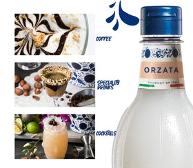 Fabbri Orgeat in a cocktail glass, ideal for elegant martinis and mocktails.