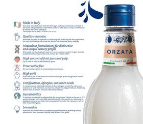 Fabbri Orgeat swirled over dessert, elevating creams and pastries with subtle sweetness.