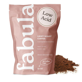 Fabula light roast ground coffee bag showing origin flavor and clean packaging.