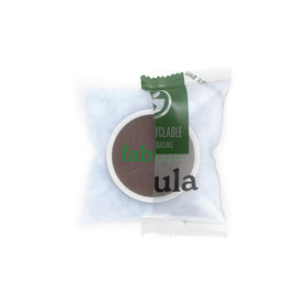 Fabula compostable pouch seals freshness for up to a year.
