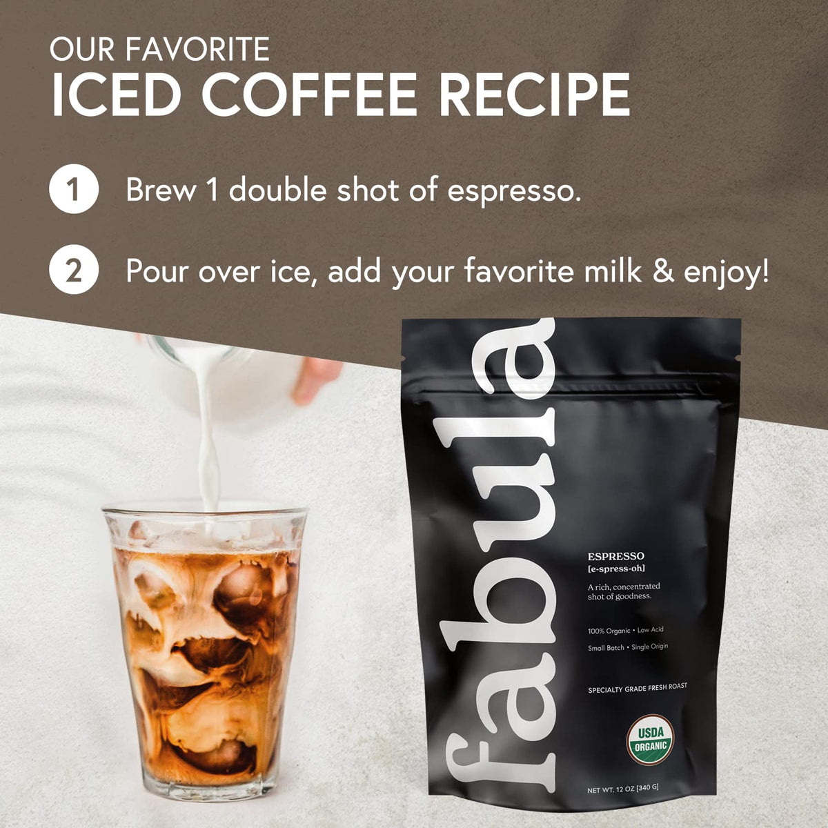 Fabula espresso cup in hand, inviting a bold, clean cup experience.
