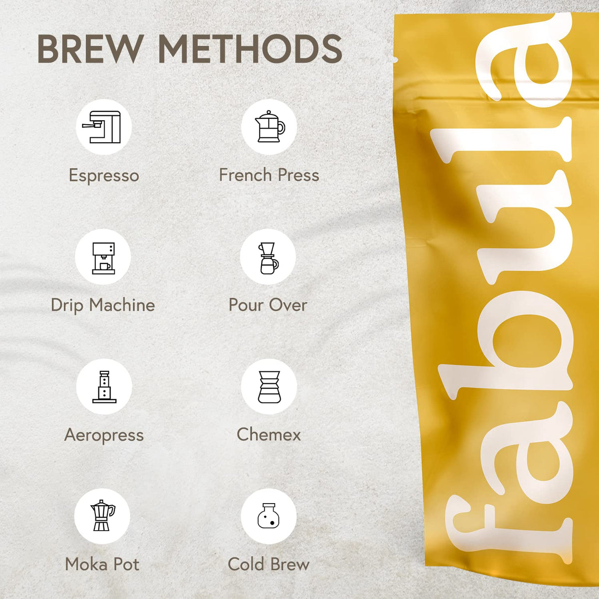 Fabula fresh-roast coffee bag with visible roast date for peak flavor.