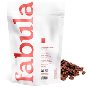 Fabula Half-Caf aroma-steam reveals a rich, inviting scent.