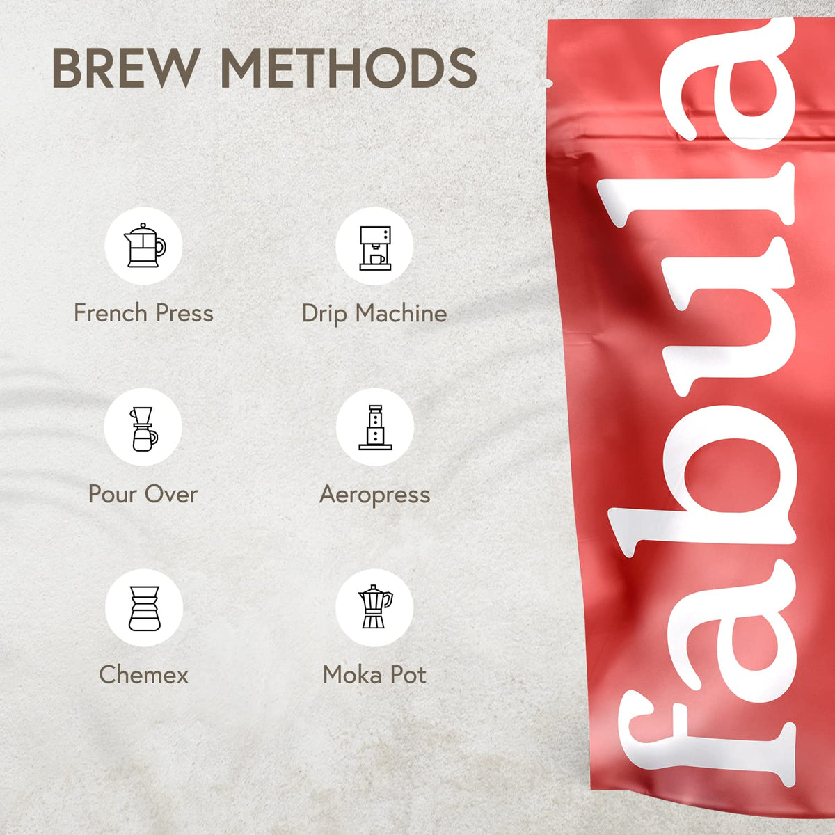 Fabula Half-Caff mold-free-cert reinforces clean processing and safety.