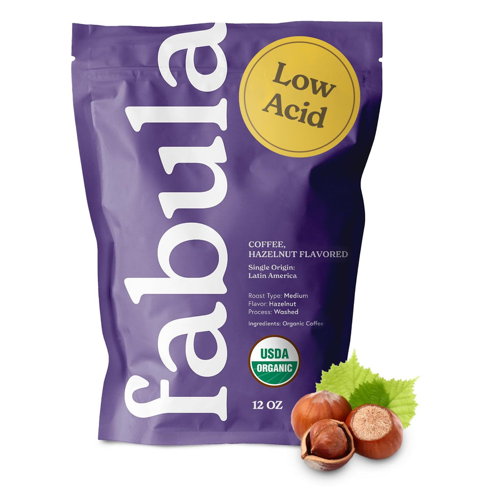 Fabula Hazelnut organic coffee ground bag shows clean flavor and mold-free quality.