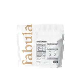 Fabula Mushroom Coffee in a mug with rich crema and almond-forward finish