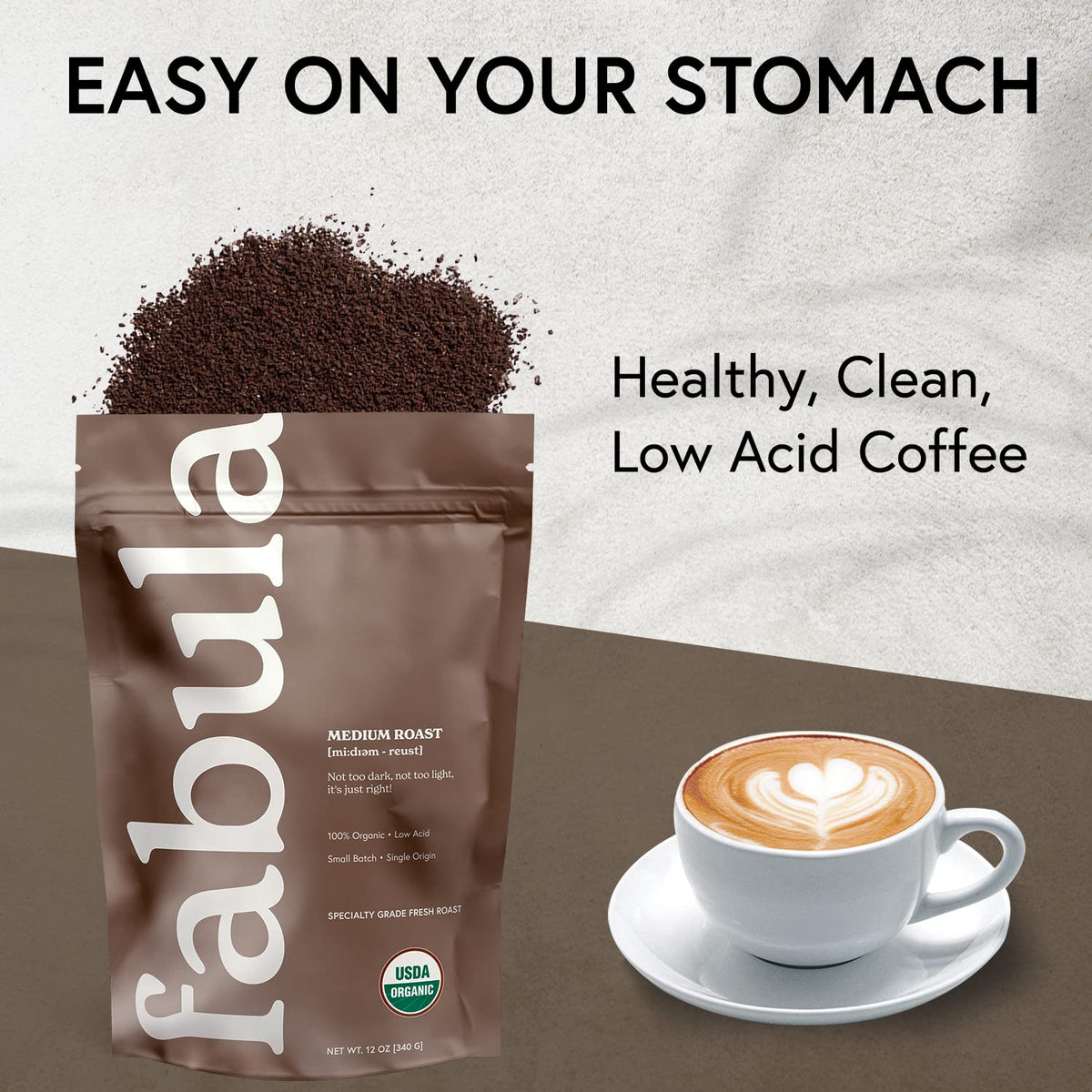 Fabula Peru origin beans from high altitude deliver defined flavors.
