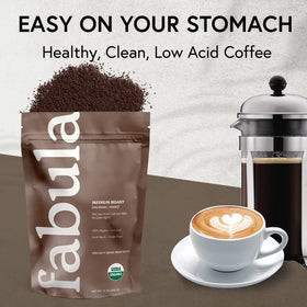 Fabula steaming cup of coffee, inviting a calm morning ritual