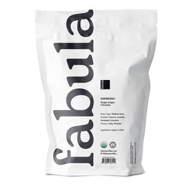 Fabula espresso ground beans highlight single-origin quality and shade-grown flavor.