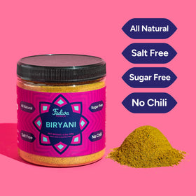Fadwa Masala Biryani Spice Mix bottle top view highlights resealable packaging for freshness.