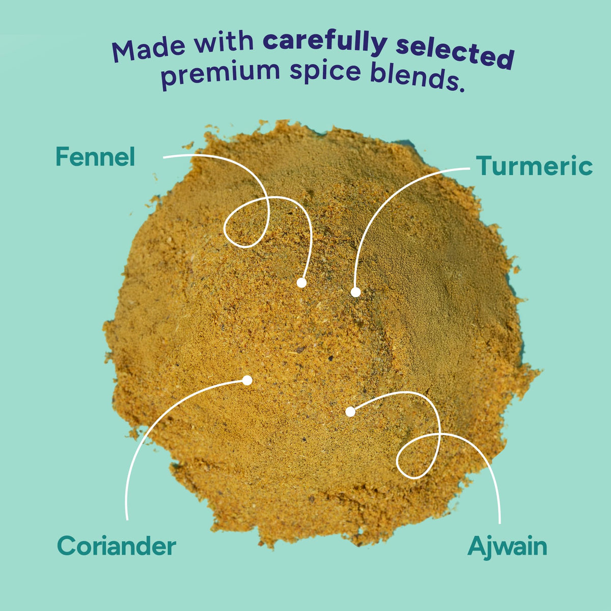Fadwa Masala Biryani Spice Mix packaging emphasizes gluten-free and sugar-free appeal.