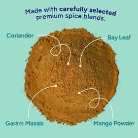 Cooking pot with Fadwa Masala Keema Spice for rich curries aroma.