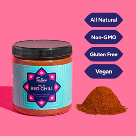 Fadwa Masala Mild Red Chili bottle with twist cap preserves freshness for easy cooking.