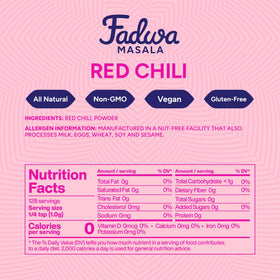 Fadwa Masala Mild Red Chili blends with other spices for customizable desi flavors.