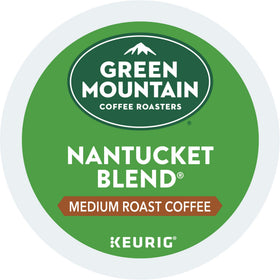 Fair Trade and Kosher certification logos on Nantucket Blend packaging.