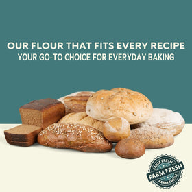 Fairhaven Mill Barley Flour muffin tops showing golden crumb improved by barley flour