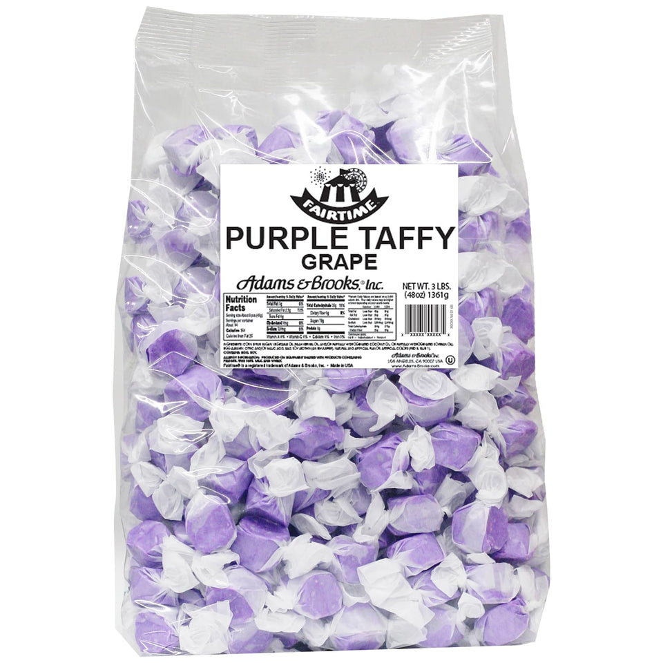 Fairtime Purple Grape Taffy bag for bulk party displays.