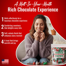 Faithful Flavours Kisses silver-wrapped milk chocolate for festive display