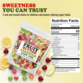 Faithful Flavours sugar-free fruit candy pack showcases colorful pieces for guilt-free snacking.