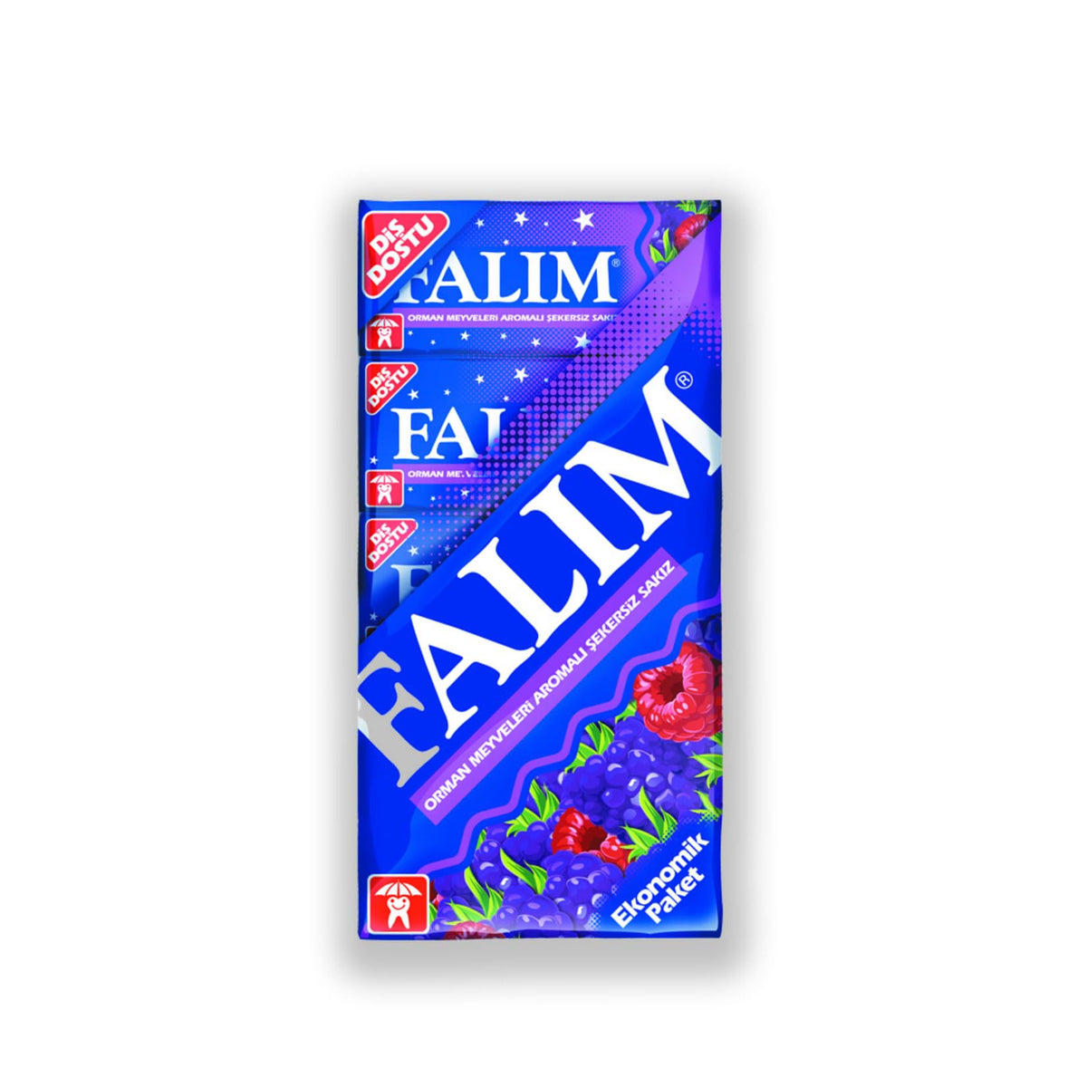 Falim Forrest Fruits flavoured gum pack promotes fresh breath on the go