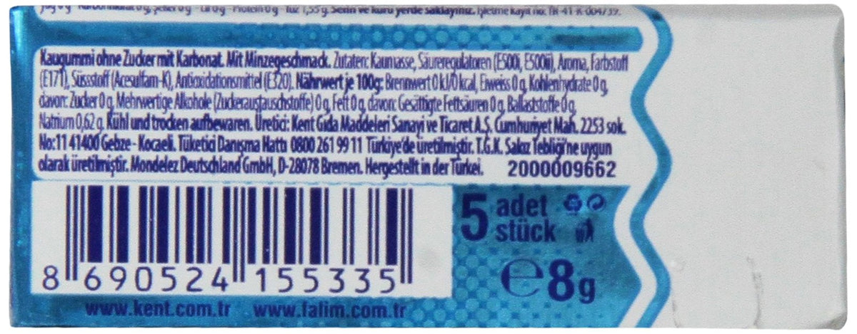 Falim sugarless gum 100 pieces pack shot suited for sharing and long-lasting mint.