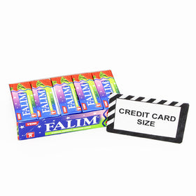 Falim sugarless watermelon gum box and packaging showing convenient 20 pack