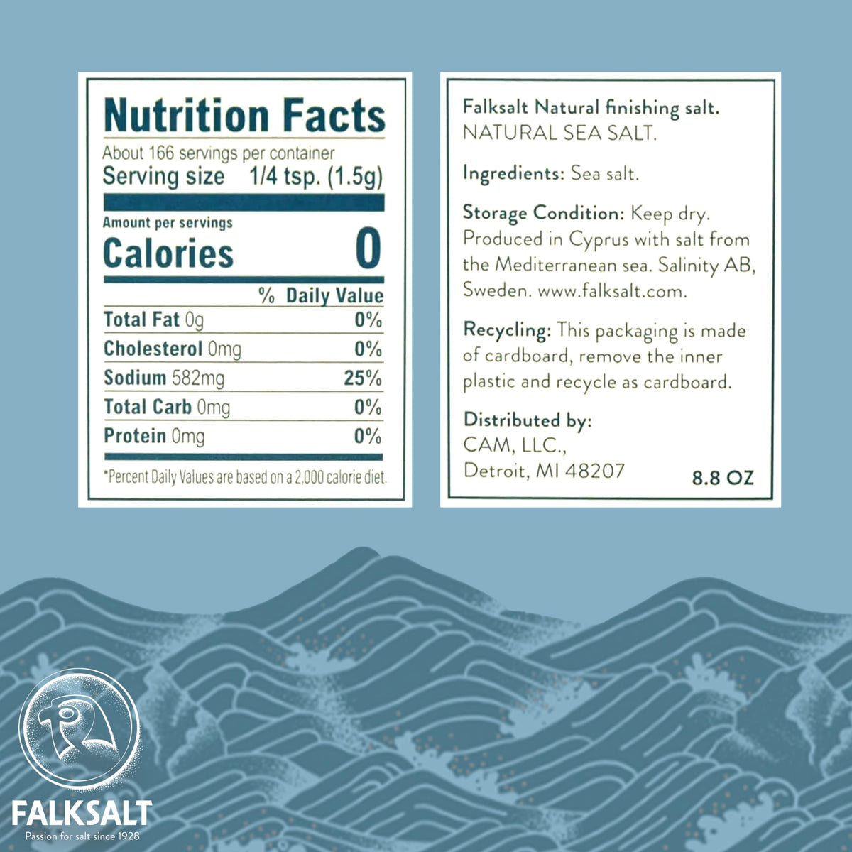 Falksalt pyramid-shaped flakes on a plate highlighting artisan texture.