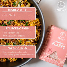 Falksalt kosher salt flakes ideal for baking, delivering gourmet flavor and crisp bite.
