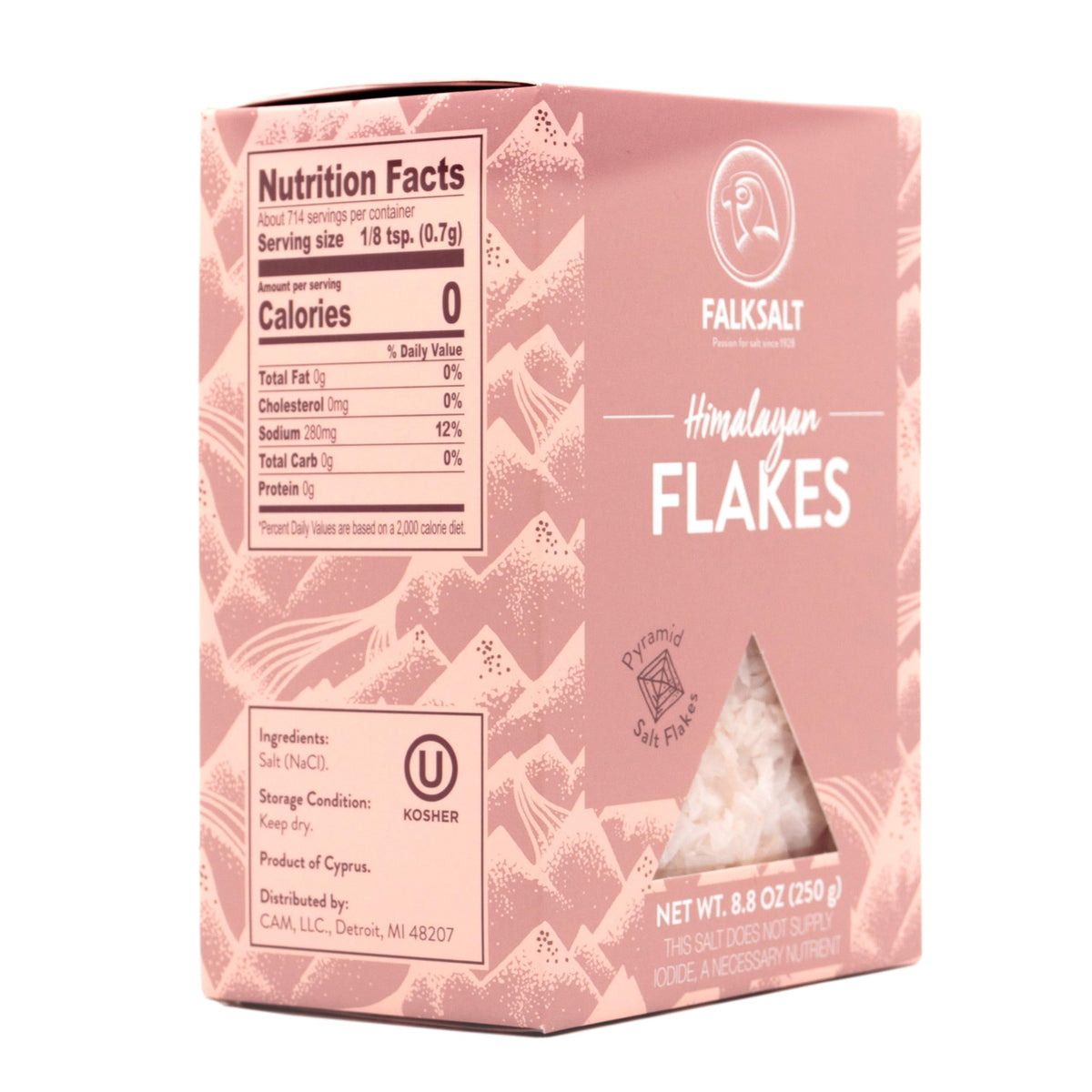 Falksalt Pink Himalayan Salt Flakes on a plate to enhance flavor and texture.