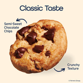 Close-up of Famous Amos bite-size cookies highlighting crunch.