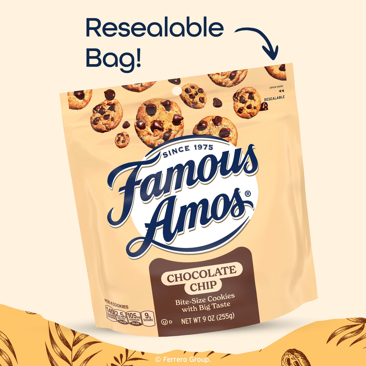 Famous Amos cookies ready to share at gatherings and celebrations.
