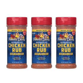 Famous Dave's Chicken Rub 3-pack bottle ready for everyday grilling