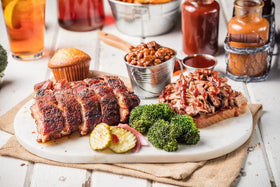 Famous Dave's Georgia Mustard BBQ Sauce 2-pack sauce-dispense, rich glaze and dipping options.