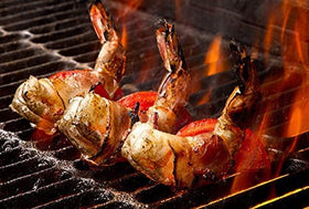 Famous Dave's Georgia Mustard BBQ Sauce grill action, versatile use in backyard cookouts.