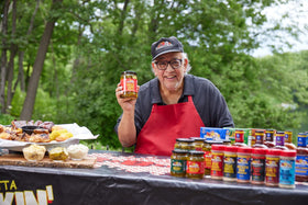 Famous Dave's seasoning in action at the grill boosts anytime barbecue flavor