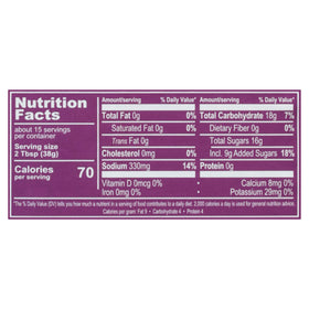 Famous Dave's label detail highlights natural flavors and spices.