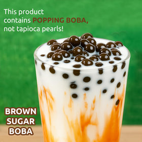 Fanale Brown Sugar Popping Boba Pearls bubble tea serve bursts of flavor in a drink