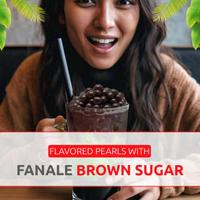 Fanale Brown Sugar Popping Boba Pearls vegan non GMO option for dairy free menus