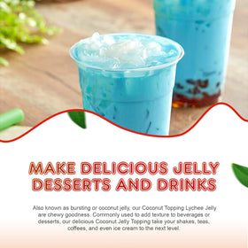 Fanale Coconut Jelly Circle shape offers versatile topping for puddings and smoothies